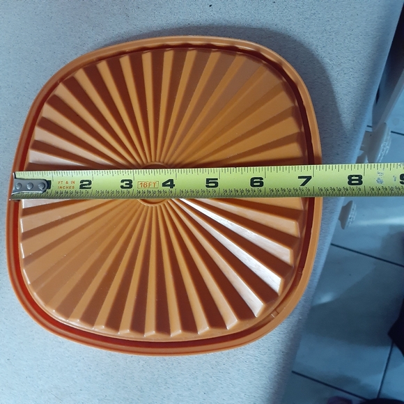 Vtg Tupperware Lid Seal #839 Orange for 7" Servalier® Bottom or Others - Picture 3 of 16